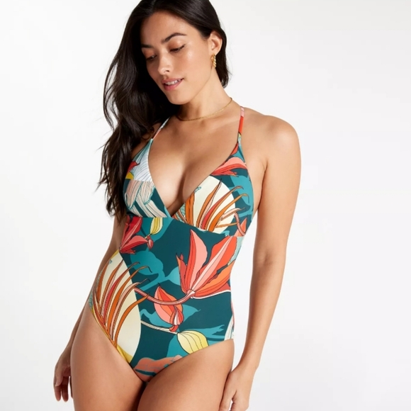 CALIA Women's Swim Triangle Strappy Back One Piece - Picture 4 of 7